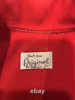 Original Vintage clothing, Western Red Metal Button men's shirt L/XL