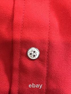 Original Vintage clothing, Western Red Metal Button men's shirt L/XL