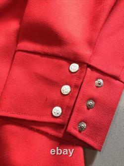 Original Vintage clothing, Western Red Metal Button men's shirt L/XL