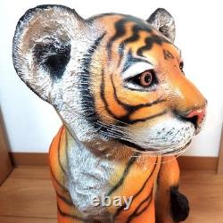 Ornament Tiger Figure Child Tiger Statue Vintage Large Antique Western Retro Ame