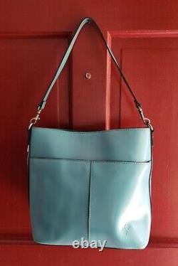 PATRICIA NASH Harper Blue Grass British Western Tooled Leather Handbag NWT