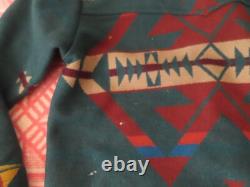PENDLETON Native Jacket Wool 80s high grade Western Wear L Green Men's Vintage