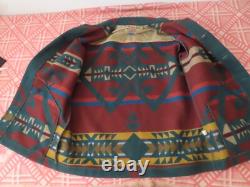 PENDLETON Native Jacket Wool 80s high grade Western Wear L Green Men's Vintage