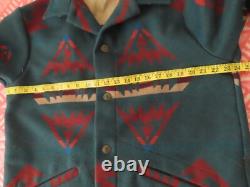 PENDLETON Native Jacket Wool 80s high grade Western Wear L Green Men's Vintage