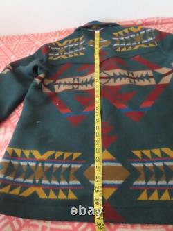 PENDLETON Native Jacket Wool 80s high grade Western Wear L Green Men's Vintage