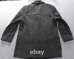 PENDLETON USA Overcoat Car Coat Men 44 Large L Vintage Tweed Virgin Wool Gray