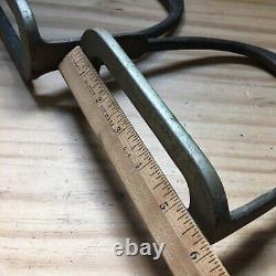 Pair of Antique Large CIVIL WAR CS Stirrups ruff cast bronze 6W x 7H x2.25D