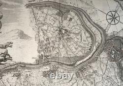 Paris Chasses Du Roy 1737 Large Unusual Antique Map 18th Century