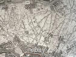 Paris Chasses Du Roy 1737 Large Unusual Antique Map 18th Century Paris Chasses Du Roy 1737 Large Unusual Antique Map 18th Century