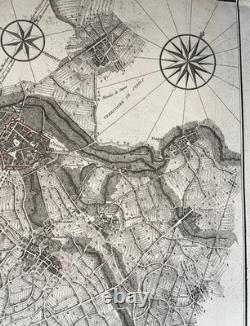 Paris Chasses Du Roy 1737 Large Unusual Antique Map 18th Century