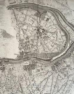 Paris Chasses Du Roy 1737 Large Unusual Antique Map 18th Century
