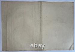 Paris Chasses Du Roy 1737 Large Unusual Antique Map 18th Century