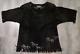 Patricia Wolf Black Western Suede Shirt withFringe Hand Painted Horses Size L