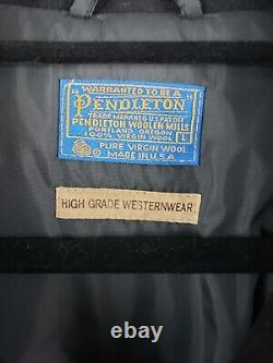 Pendleton Aztec Jacket High Grade Western Wear Pure Wool Made in the USA Large