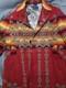 Pendleton High Grade Western Wear Blanket Coat Size 44 Red Navajo Southwest Wool