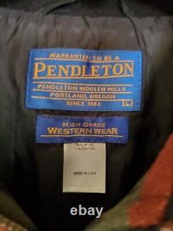 Pendleton High Grade Western Wear Vintage Jacket Made In USA Sz L, RARE