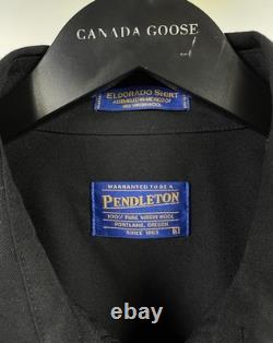 Pendleton Inoue Brothers x Nicholas Taylor JMB Western Button Up Black Shirt L