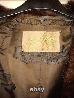 Peter Duffy Vintage Brown Mahogany Mink Fur Jacket Coat