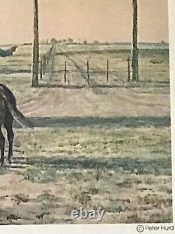 Peter Hurd Datsun Advertising Lithograph Poster 1972 Vintage Western Landscape