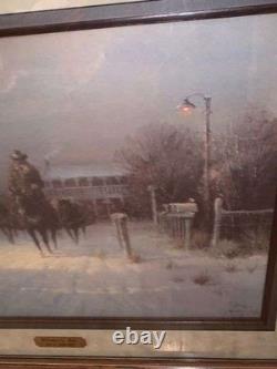 Pre-owned Vintage Western Large Framed, Signed, & Numbered Print by G. Harvey