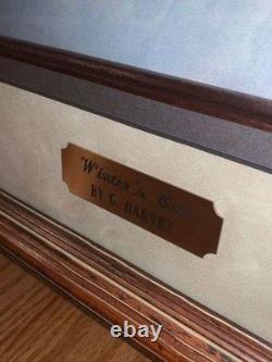 Pre-owned Vintage Western Large Framed, Signed, & Numbered Print by G. Harvey