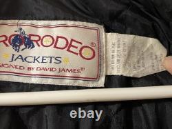 Pro Rodeo PRCA L Jacket USA Navajo Aztec Western Cowboy Bronc David James Bomber
