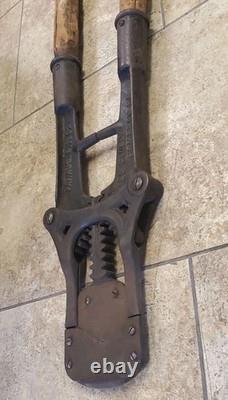RARE 1892 ANTIQUE Large Bull Cattle Horn Clippers Dehorning Farm PA USA
