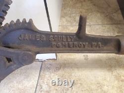 RARE 1892 ANTIQUE Large Bull Cattle Horn Clippers Dehorning Farm PA USA