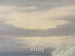 RARE Antique Early California Plein Air Seascape Oil Painting, SOWERSBY'30s