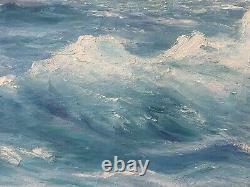 RARE Antique Early California Plein Air Seascape Oil Painting, SOWERSBY'30s