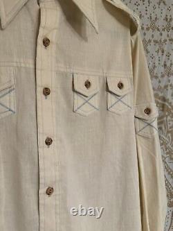 RARE Men's Vintage Kennington size large Western Cowboy double pocket button dwn