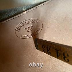 RARE X-LARGE VINTAGE 1970s KING RANCH LEATHER & VINYL HUNTERS DUFFEL BAG R$1898