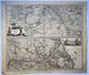 RHINE RIVER c. 1680 FREDERIK DE WIT LARGE ANTIQUE MAP 17TH CENTURY