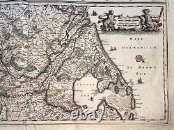 RHINE RIVER c. 1680 FREDERIK DE WIT LARGE ANTIQUE MAP 17TH CENTURY RHINE RIVER c. 1680 FREDERIK DE WIT LARGE ANTIQUE MAP 17TH CENTURY