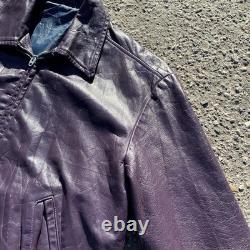 Rare 1970s Distressed Varsity Western Leather Jacket