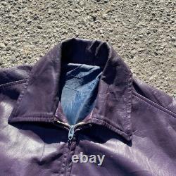 Rare 1970s Distressed Varsity Western Leather Jacket