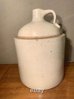 Rare Antique 2 Gal The Western Pottery Co Denver Whiskey Jug With Wpc Logo