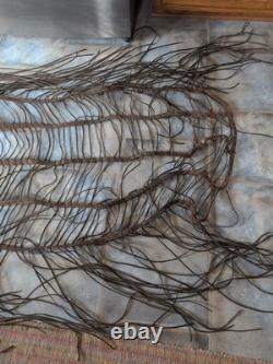 Rare Antique Vtg Fringed Leather Horse Shoo Fly Blanket Equestrian Western Decor