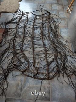 Rare Antique Vtg Fringed Leather Horse Shoo Fly Blanket Equestrian Western Decor