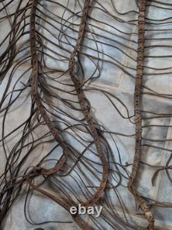 Rare Antique Vtg Fringed Leather Horse Shoo Fly Blanket Equestrian Western Decor