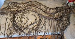 Rare Antique Vtg Fringed Leather Horse Shoo Fly Blanket Equestrian Western Decor