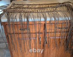 Rare Antique Vtg Fringed Leather Horse Shoo Fly Blanket Equestrian Western Decor