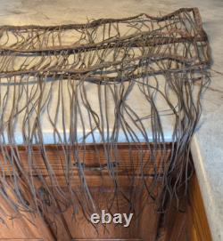 Rare Antique Vtg Fringed Leather Horse Shoo Fly Blanket Equestrian Western Decor