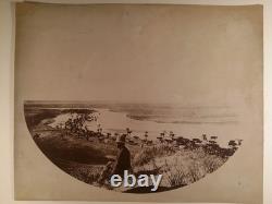 Rare! F. M. STEELE PHOTOGRAPH c1895 COWBOY CATTLE RANCH CIMARRON RIVER KANSAS