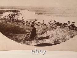 Rare! F. M. STEELE PHOTOGRAPH c1895 COWBOY CATTLE RANCH CIMARRON RIVER KANSAS