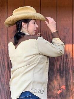 Rare H Bar C California Ranch Wear Western Shirt Embroidered 1960's Cowboy