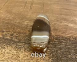 Rare Large Size Western Asiatic Banded Agate Stone Bead Stone