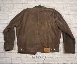 Rare Polo Ralph Lauren L/XL Suede/Leather 1990s RRL Western Motorcycle Jacket