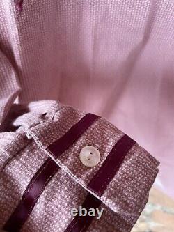 Rare Vintage 1950s Chimayo New Mexico Tassle Ribbon Floral Fabric Blouse