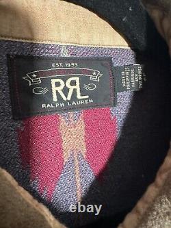 Rare Vintage Double RRL limited Western Navajo rug style shirt Size L $1250